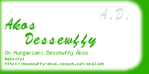 akos dessewffy business card